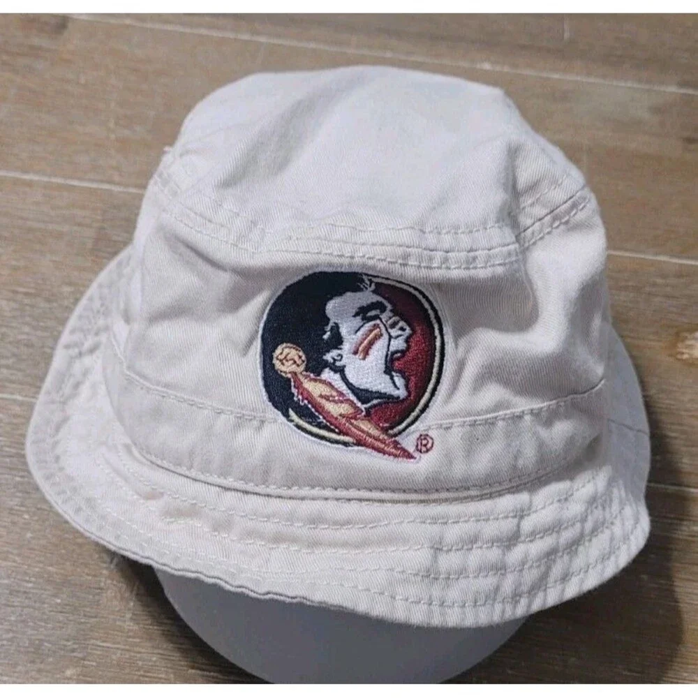 Florida State University Youth Seminoles Bucket Hat The Game Beige Tan FSU NCAA
